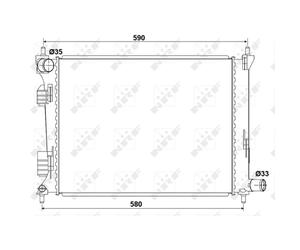 Radiateur, refroidissement moteur NRF 53166