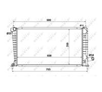 Radiateur, refroidissement moteur NRF 53189