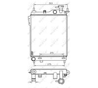 Radiateur, refroidissement moteur NRF 53359