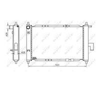 Radiateur, refroidissement moteur NRF 53375