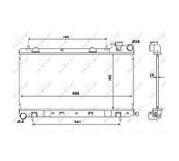 Radiateur, refroidissement moteur NRF 53815