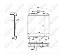 Radiateur, refroidissement moteur NRF 53825