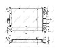 Radiateur d'eau Grille de radiateur soudée 53873 NRF pour SAAB 9-3 9-3 Cabriolet