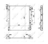 Radiateur, refroidissement moteur NRF 53909