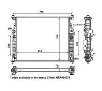 Radiateur, refroidissement moteur NRF 53936