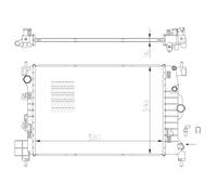 Radiateur, refroidissement moteur NRF 550003