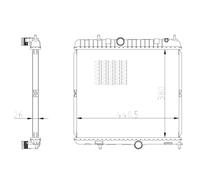 Radiateur d'eau Grille de radiateur soudée 550021 NRF pour CITROËN PEUGEOT DS