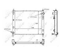 Radiateur, refroidissement moteur NRF 58231