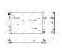 Radiateur, refroidissement moteur NRF 58382