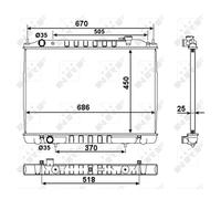 Radiateur, refroidissement moteur NRF 58418