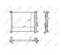 Radiateur, refroidissement moteur NRF 58473