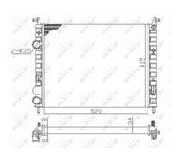 Radiateur, refroidissement moteur NRF 58656