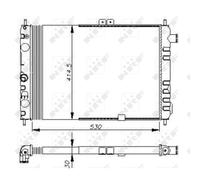 Radiateur, refroidissement moteur NRF 58670