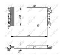 Radiateur, refroidissement moteur NRF 58675