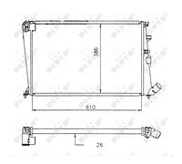 NRF Radiateur de refroidissement du moteur 58914