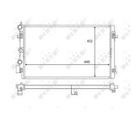 Radiateur, refroidissement moteur NRF 59056