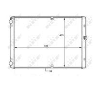 Radiateur, refroidissement moteur NRF 59088