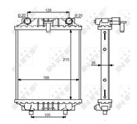 Radiateur, refroidissement moteur NRF 59125