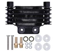 Radiateur refroidisseur d’huile moteur universel, accessoire de refroidissement d’huile pour moto, refroidisseur d’huile à haut débit 12 x 1,25 avec kit de montage pour quad et