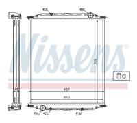 Radiateur Refroidisseur de Voiture Nissens 628790 Aluminium Ailettes Soudé