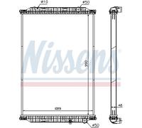 Radiateur Refroidisseur de Voiture Nissens 637850 Aluminium Ailettes Soudé