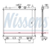 Radiateur d'eau Grille de radiateur soudée 68700A NISSENS pour NISSAN MICRA III