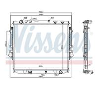Radiateur Refroidisseur de Voiture Nissens pour Toyota Hilux VIII Pick-Up GUN1_