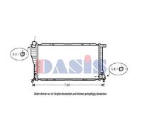AKS DASIS 051540N Radiateur du moteur