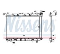 Radiateur, Refroidisseur D'Eau pour Nissan Almera I Hatchback N15 1.4 Sgxlx 1.6