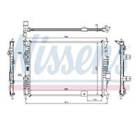 Radiateur,Refroidisseur D'Eau Radiateur de Convient pour Nissan Qashqai + 2 I'