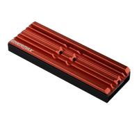 Radiateur Refroidisseur - ENERMAX - ESC001 - Chipset Fin pour SSD M2 2280 avec 4 Tampons Silicone Dissipateur Thermique - Rouge