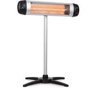 Blumfeldt Rising Sun Chauffage d'appoint - Trois réglages de chaleur, Elément chauffant en fibre de carbone, Diffusion de chaleur rapide, Niveau : 850/1650/2500 W, Fonte d'aluminium