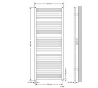 Radiateur Sahara salle de bain blanc avec/sans élément chauffant raccord latéral