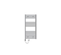 Radiateur Sahara sèche-serviettes électrique - 600 x 1200 mm - Chrome - droit avec raccordement latéral - tige chauffante 900W