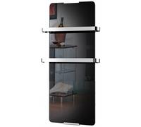 Radiateur sèche serviette - 1200W - Vertical - Noir CHEMIN' ARTE