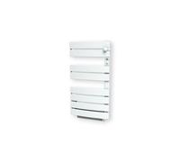 Radiateur sèche-serviette 750W + soufflerie 1000W - Lames plates Blanc G