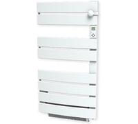 Radiateur sèche-serviette 750W + soufflerie 1000W - Lames plates Blanc G