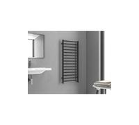 Radiateur sèche-serviette design vertical KARNAK 50x100 cm en chrome-Chrome noir---Chrome noir