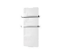 Chemin’Arte Sèche-Serviette Électrique Blanc 1200W - Radiateur Vertical - 120x6x46cm - 2 Barres Porte Serviettes - Conçu en France