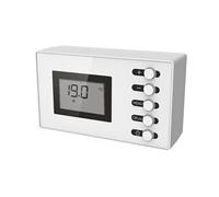 Radiateur sèche-serviette électrique 750w à inertie sèche blanc - ecran lcd - barres plates
