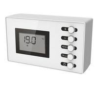 Radiateur sèche-serviette électrique 750W - Inertie sèche - Écran LCD - Barres plates - Blanc - Voltman