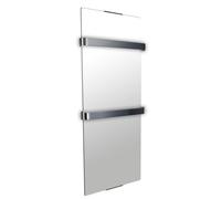 Chemin'Arte Radiateur sèche-serviette 900 W - Vertical - Miroir - 2 barres porte-serviettes