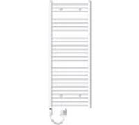 Radiateur sèche-serviette Électrique LuxeBath de Salle de Bain Sahara 600x1500 mm blanc courbe raccord latéral 900W Blanc G