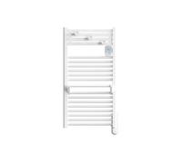 Radiateur sèche-serviettes compact - ACTIBAIN - fluide - 500W - 40x138,9x10,3 cm - programmable - détection fenêtre - blanc