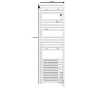 Radiateur sèche-serviettes DORIS Digital étroit ventilo 1500W blanc - ATLANTIC - 851138