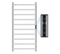 VEVOR Porte-serviettes chauffant mural à 10 barres pour salle de bain Argent