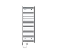 LuxeBath Radiateur Electrique Sahara 500x1500mm, Chrome, Sèche-serviettes en Panneau, Raccordement Latéral Courbé, Barre Chauffante Thermostat 1200W, Affichage Numérique, Radiateur Mural Salle de Bain