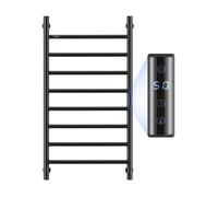 Radiateur Sèche-Serviettes Électrique 8 Barres-VEVOR-Porte-Serviettes Chauffant Mural-Minuterie et Écran LED-Noir