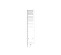 Radiateur sèche-serviettes électrique avec résistance 1200W - 300 x 1800 mm - Blanc - droit avec raccordement latéral - Sèche serviettes