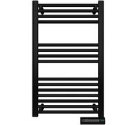 Radiateur Sèche-Serviettes Électrique Basse Consommation Readywarm 9100 Smart Towel Noir 500 W, Affichage Led, Commande Tactile, Minuterie, 3 Modes De Fonctionnement, 2 Systèmes De Sécurité